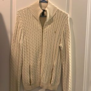 Ralph Lauren off white zip up sweater.  Never worn.